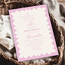 Retro Stroller Sketch Doodle Kinderdusche