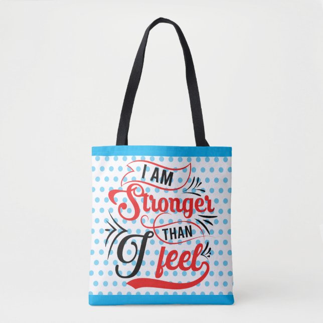 Retro Stronger als ich fühle Tasche (Vorderseite)