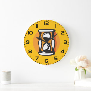 Retro-Stundenglas-Timer Minimalistische Zeit Große Wanduhr