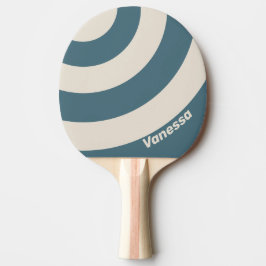 Retro-Sturm Dreifach-Streifen mit Namen Tischtennis Schläger