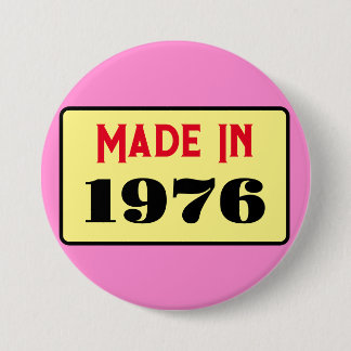Retro style 50th birthday badge 1976 button