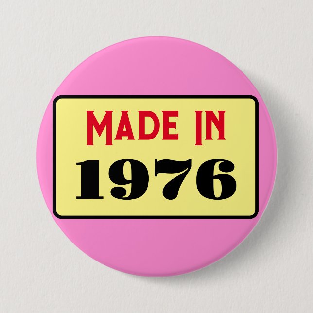Retro style 50th birthday badge 1976 button (Vorderseite)