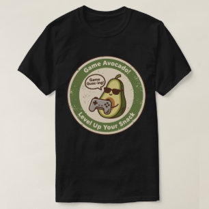 Retro Style Avocado mit Controller Gamer Design T-Shirt