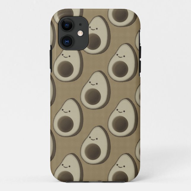 Retro-Style Avocado-Muster Case-Mate iPhone Hülle (Rückseite)