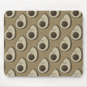Retro-Style Avocado-Muster Mousepad