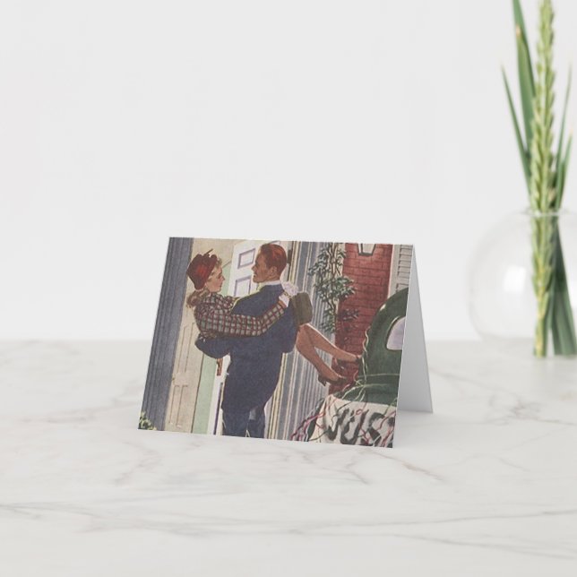 Retro Style Dankeschön Karten Hochzeitszitate (Vorderseite)