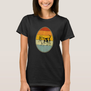 Retro Style Easter Egg Graphic Ostertafel H T-Shirt