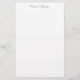 Retro Style Elegante Schlichte, einfache weiße Kal Briefpapier