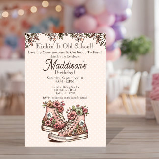 Retro Style Geburtstagseinladung Einladung