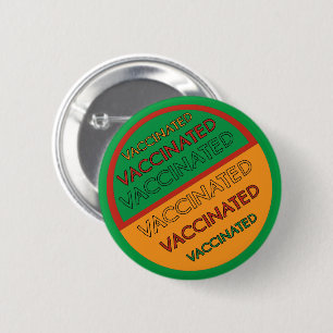 Retro Style geimpft (grüner Hintergrund) Button