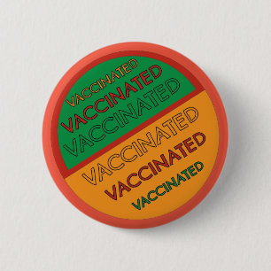 Retro Style geimpft (Orange Background) Button