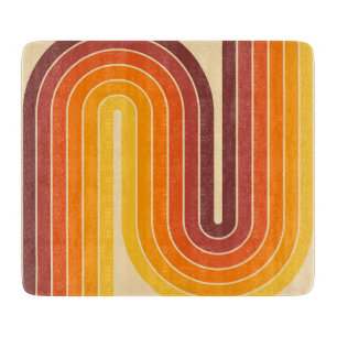 Retro-Style geometrisches Design der 70er Jahre Schneidebrett