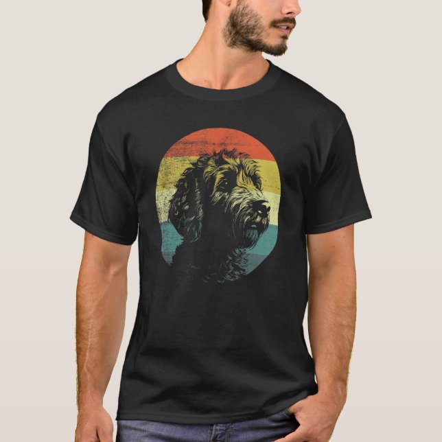 Retro Style Goldendoodle Dog T-Shirt (Vorderseite)