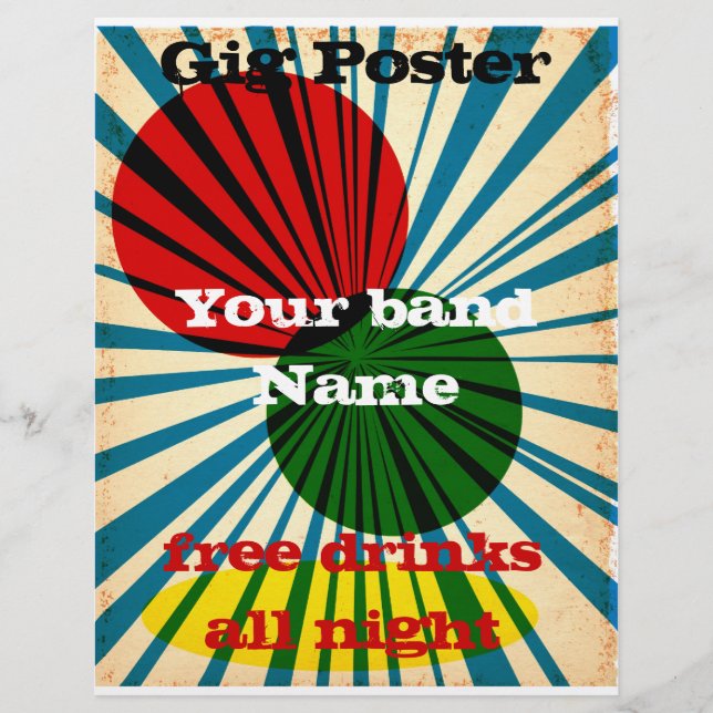 Retro Style Grunge Poster Flyer (Vorne)