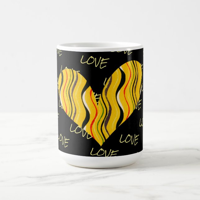 Retro Style Heart Liebe Tasse Cup (Mittel)