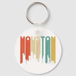 Retro-Style-Houston-Texas-Skyline 1970er Jahre  Schlüsselanhänger