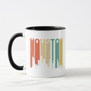 Retro-Style-Houston-Texas-Skyline aus den 1970er J Tasse