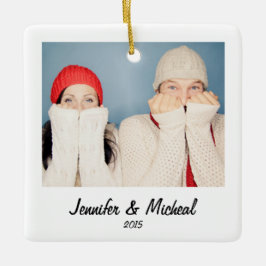 Retro Style Instant Foto Weihnachten Keramikornament