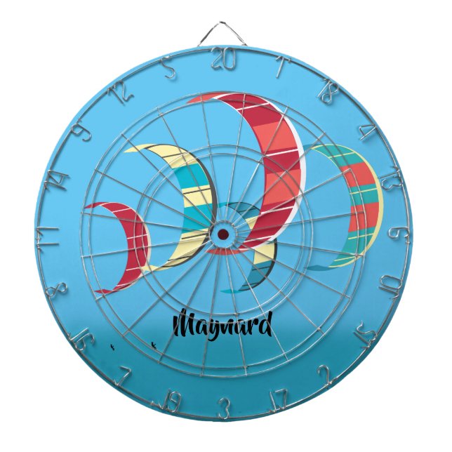 Retro-Style Kite Surfing Dartscheibe (vorne)