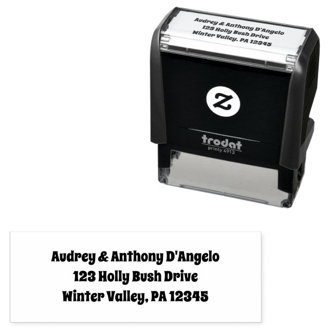 Retro Style Lettering Custom Return Address Permastempel (Beispiel)