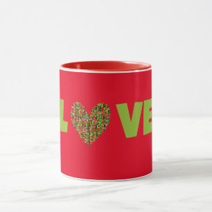 Retro Style LIEBE and Heart Tasse Cup