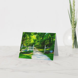 Retro Style Nature Picture Folded Greeting Card Karte