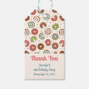 Retro Style Niedliche Donut Muster Vielen Dank Geschenkanhänger