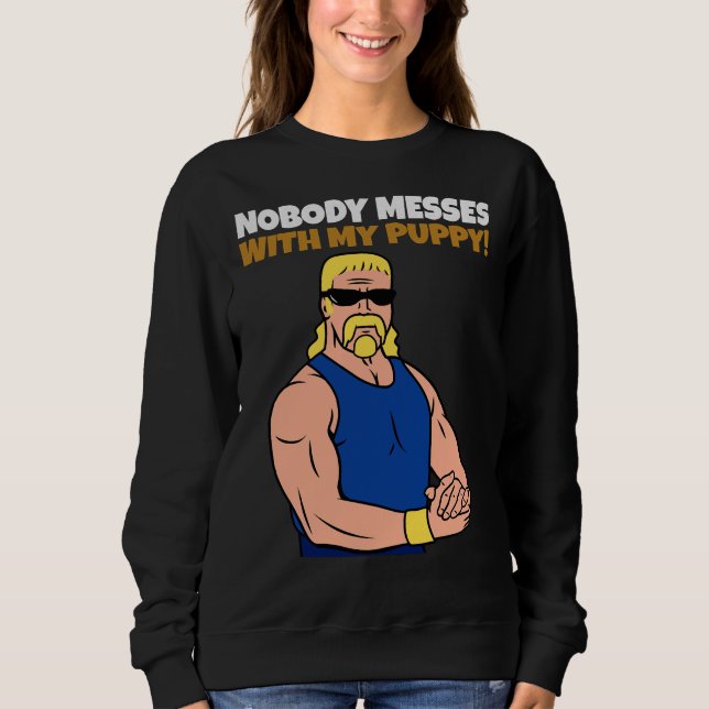 Retro Style No Messing Labrador Puppy Sweatshirt (Vorderseite)