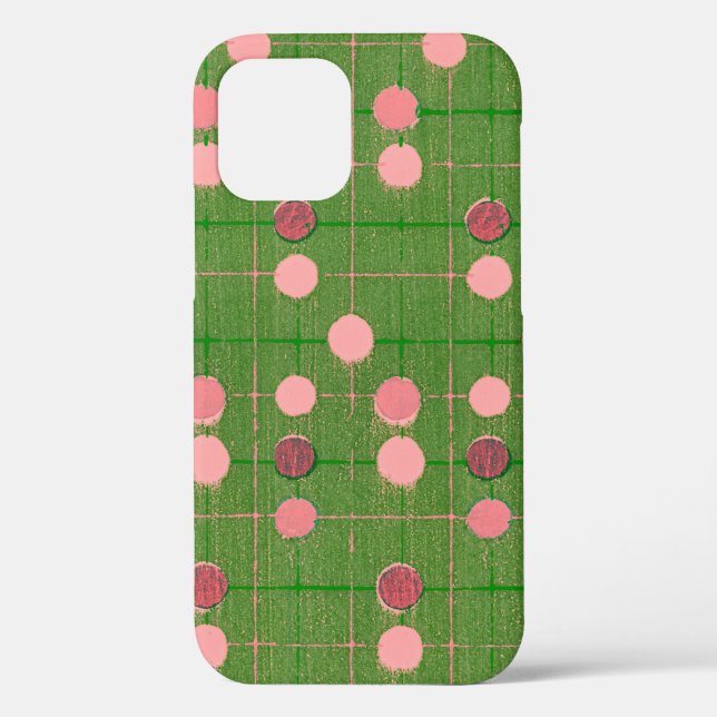 Retro Style Pink Polka Dot Karierter Fall Case-Mate iPhone Hülle (Rückseite)