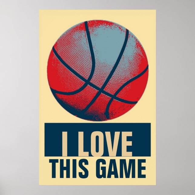 Retro Style Pop Art Basketball Motivational Poster (Vorne)