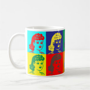 Retro-Style-Pop-Art-Cartoon-Tasse Kaffeetasse