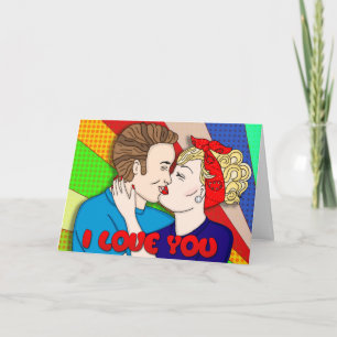 Retro-Style Pop-Art im Stil der 1950er Jahre Roman Karte