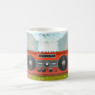 Retro-style portable radio cassette players kaffeetasse