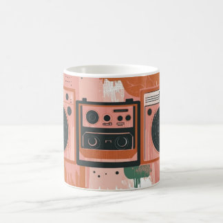 Retro-style portable radio cassette players kaffeetasse