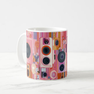 Retro-style portable radio cassette players kaffeetasse