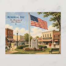 Retro-Style-Postkarte zum Memorial Day