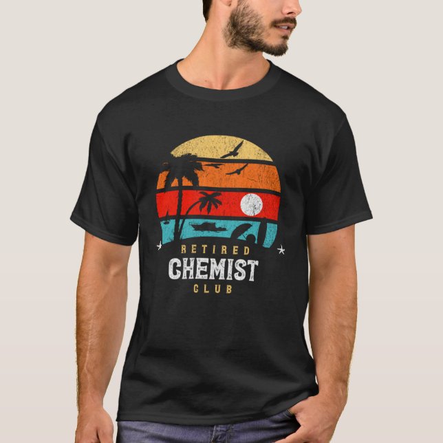 Retro Style Retirement Gag Idea Funny Retired Chem T-Shirt (Vorderseite)