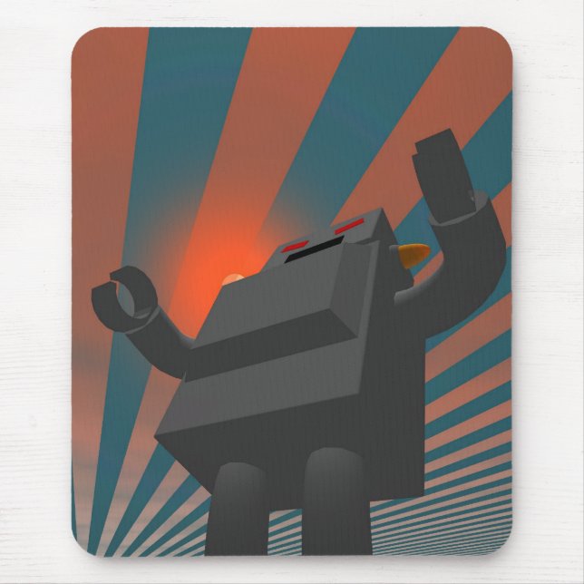 Retro Style Robot 4 Mousepad (Vorne)
