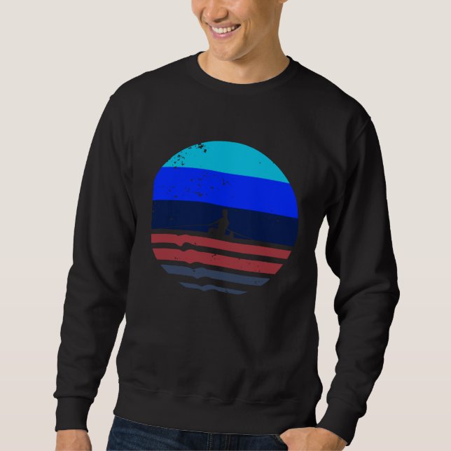 Retro Style Rowing Funny Rower Bootteam Geschenk i Sweatshirt (Vorderseite)
