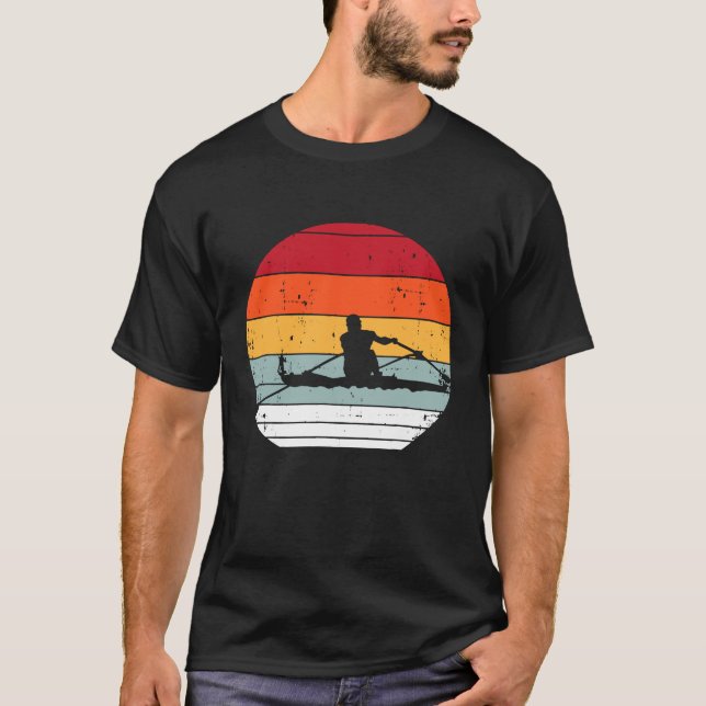 Retro Style Rowing Funny Rower Bootteam Geschenk i T-Shirt (Vorderseite)