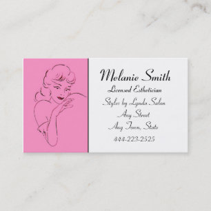 Retro Style Salon Business Card Visitenkarte
