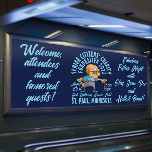 Retro-Style-Senior-Wohltätigkeit Banner