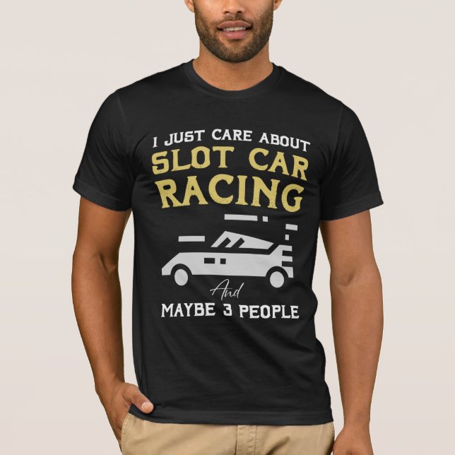 Retro Style Slot Car Racing für sie oder ihn T-Shirt (Vorderseite)