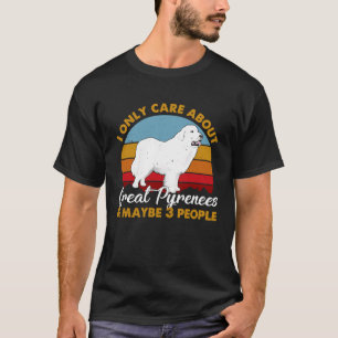 Retro Style Sunset Great Pyrenäen T-Shirt