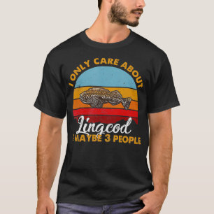 Retro Style Sunset Lingcod T-Shirt