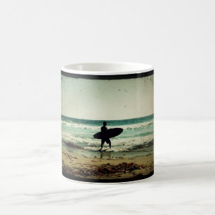 Retro-Style-Surfer-Silhouette Kaffeetasse