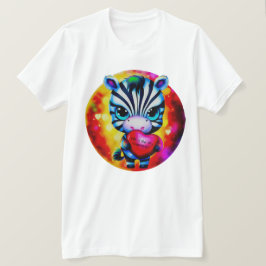 Retro Style Sweet Zebra Valentine T-Shirt