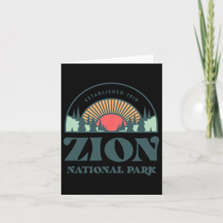 Retro Style Utah Zion Nationalpark Karte