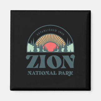 Retro Style Utah Zion Nationalpark Magnet