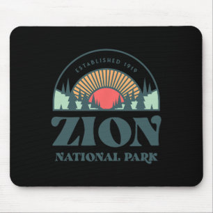 Retro Style Utah Zion Nationalpark Mousepad